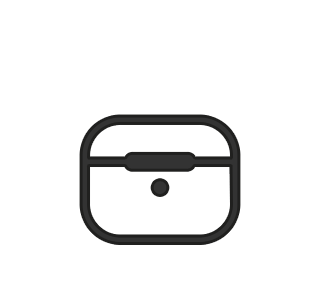 Icoon van een AirPods case, symbool voor alle audio-producten. Klik om naar dit deel van de webshop te gaan.