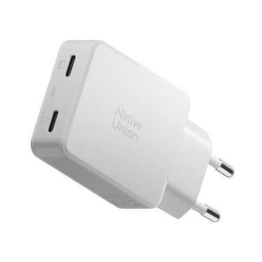 Native Union Pocket GaN Charger - 2xUSB-C - 65W - White