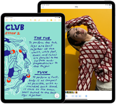 11-inch en 13-inch iPad naast elkaar, waarbij het Liquid Retina-display zichtbaar is