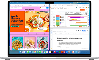 MacBook Air met meerdere geopende apps